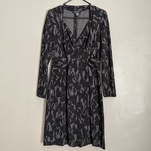 [Ectetera] Long Sleeve High Neck Dress Black Gray